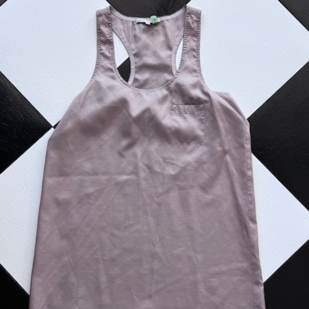 Collective Concepts Women's Raceback Tank with beaded accents Taupe Size M